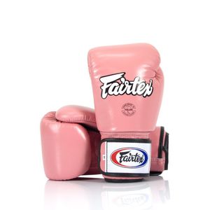 Luva de Boxe e Muay Thai Couro Fairtex Rosa 14 Oz