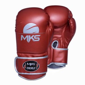 Luva de Boxe Mks Energy V2 Metalic Red Vermelho Metal 14 Oz