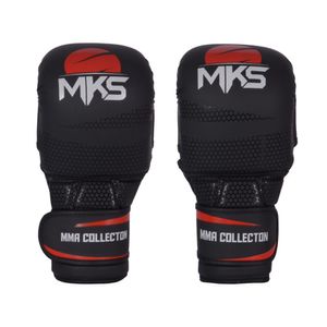 Luva MMA Sparring Mks Preta/vermelha M 6Oz