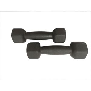 Par De Halter Dumbell Sextavado Revestido 10kg Preto