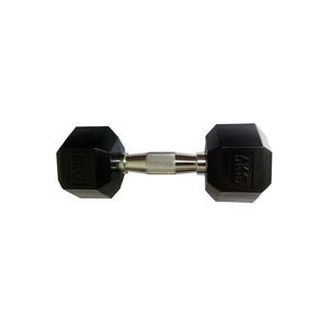 Halteres Sextavado Injetado com Pegada Cromada 6,0Kg
