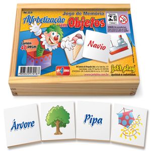 Brinquedo Jogo De Memória Com Objetos 40 Peças Jottplay