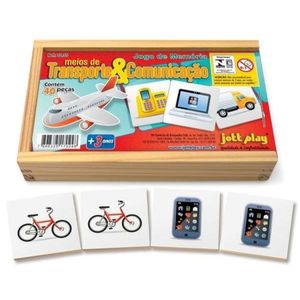 Jogo De Memória Meios Transportes 40 Peças Jottplay