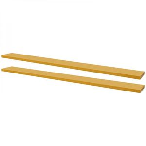 Kit 2 Prateleiras 100 X 10cm Amarela Suporte Invisível
