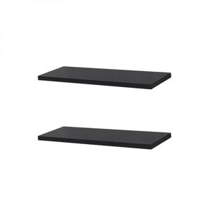Kit 2 Prateleiras 30 x 10cm Preta Suporte Invisível