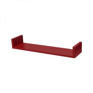 Prateleira U 100 X 20cm Vermelha Suporte Invisível