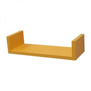 Prateleira U 40 x 15cm Amarela Suporte Invisível