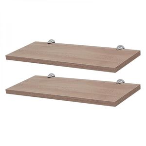Kit 2 Prateleiras 30 X 15cm Carvalho Com Suporte Tucano