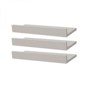 Kit 3 Prateleiras Porta Quadros 50X15cm Branca Invisível