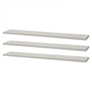 Kit 3 Prateleiras 60 x 10cm Branca Suporte Invisível