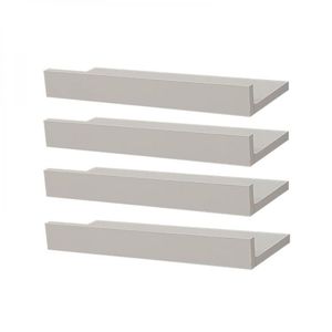 Kit 4 Prateleiras Porta Quadros 60 X 10cm Branca Suporte