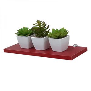 Prateleira 60 X 15cm Vermelha Com Suporte Tucano