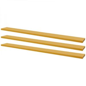 Kit 3 Prateleiras 90 X 15cm Amarela Suporte Invisível