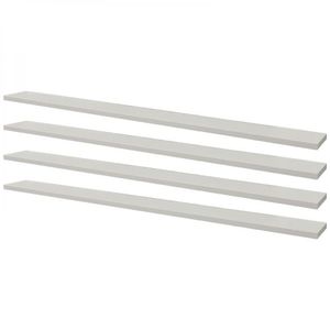 Kit 4 Prateleiras 80 X 10cm Branca Suporte Invisível