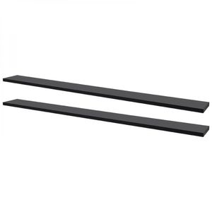 Kit 2 Prateleiras 100 X 10cm Preta Suporte Invisível