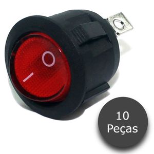 Chave Liga Desliga Kcd1 105-102 Neon 3 Terminais 10 Unid.