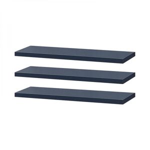 Kit 3 Prateleiras 80 X 20cm Azul Suporte Invisível