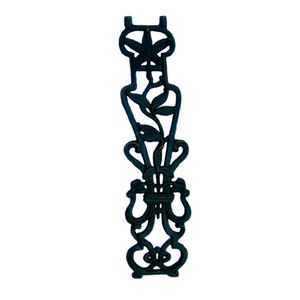 Grade De Ferro Fundido Flor De Lírio Curva Varanda 80X18Cm
