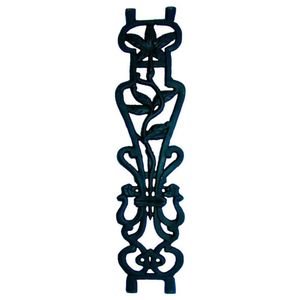Grade Ferro Fundido Flor De Lírio Reta Escada Sacada 80X18Cm
