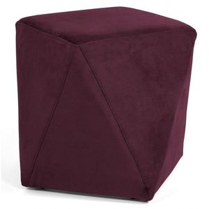 Puff Decorativo Ametista B-278 Veludo Marsala Domi