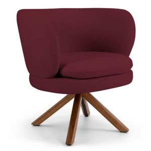 Poltrona Base Giromad Giratória B-278 Veludo Marsala Domi