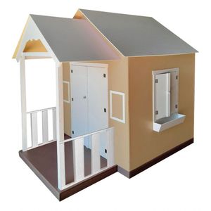Casinha de Brinquedo com Varanda Mostarda Criança Feliz