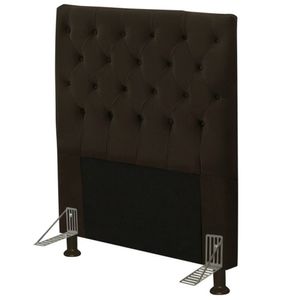 Cabeceira Cama Box Solteiro 90cm Cristal Suede Chocolate