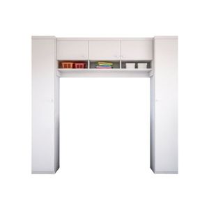 Kit de Armários Multiuso Lavanderia 05 Portas Branco Phoenix