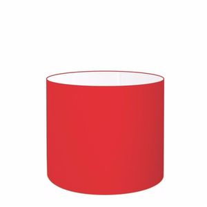 Cúpula Tecido Cilíndrico Abajur Cp-4143 35x25cm Vermelho