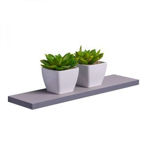 Prateleira 60 X 15cm Cinza Claro Suporte Invisível