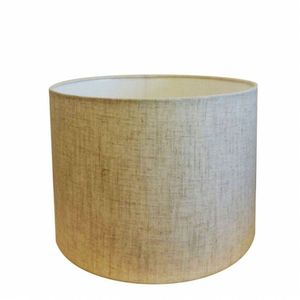 Cúpula Abajur Tecido Cilíndrica Cp-8021 Ø45x25 Rústico Bege