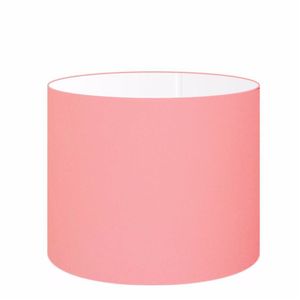 Cúpula Tecido Cilindrica Abajur Cp-4099 40x25cm Rosa Bebê