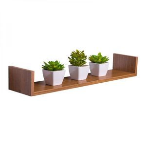 Prateleira U 60 X 20cm Freijó Suporte Invisível