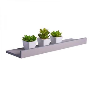 Prateleira Porta Quadros 60 X 10cm Cinza Claro