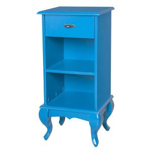 Mesa de Cabeceira Estreita Antique 1 Gaveta e 2 Nichos Laca