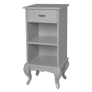 Mesa de Cabeceira Estreita Antique 1 Gaveta e 2 Nichos Laca