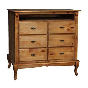 Cômoda Antique 6 Gavetas Nicho Imbuia Verniz