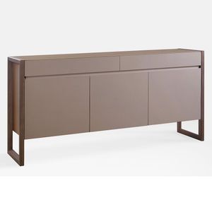 Buffet Quadro 3 Portas 2 Gavetas Largura 160cm Laca Avelã