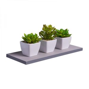 Prateleira 30 X 15cm Cinza Claro Suporte Invisível