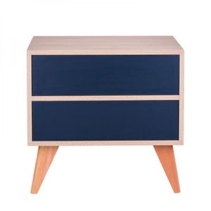 Sapateira com Portas Carvalho e Azul Marinho 60 X 40cm