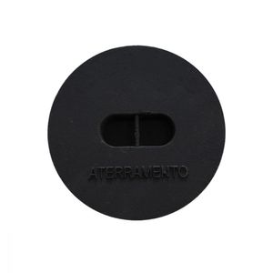 Tampa Tampão de Chão Aterramento Liso de Ferro Fundido 30cm