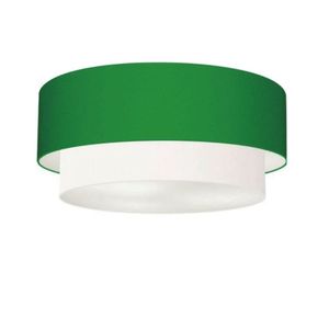 Plafon para Quarto Cilíndrico Cúpula Verde Folha Branco