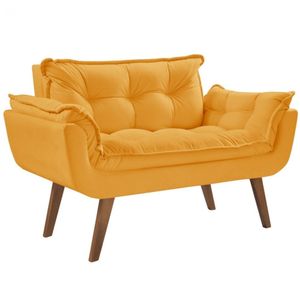 Poltrona Namoradeira Orion 2 Lugares Base Palito Amarelo