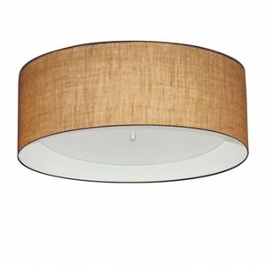 Plafon 60x25cm Cilíndrico Cúpula Palha Branco