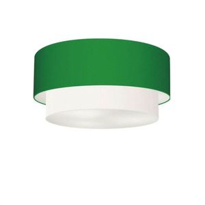 Plafon Banheiro Cilíndrico Cúpula Verde Folha Branco