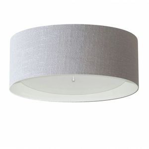 Plafon 60x25cm Cilíndrico Cúpula Cinza Branco