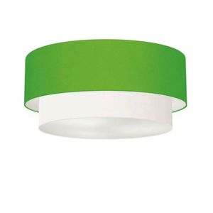 Plafon Banheiro Cilíndrico 60x50cm Cúpula Verde Limão Branco