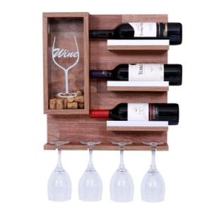 Adega Barzinho De Parede Porta Vinho E Rolhas Alf34m