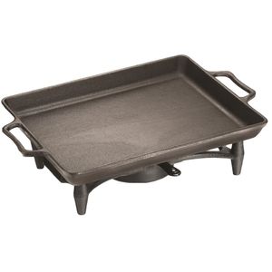 Rechaud de Ferro Fundido 2x1 com Chapa Assadeira 40x25cm