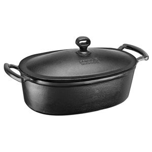 Caçarola Oval com Alça e Tampa de Ferro 5,0 L Panela Mineira